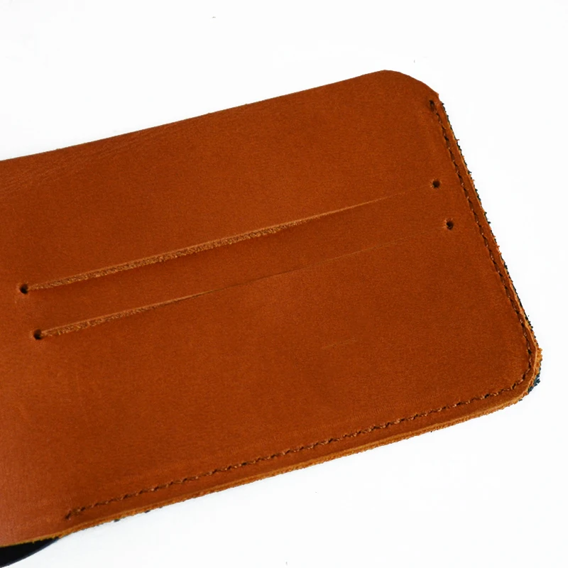 2022 Hot Sale Guangzhou Fashion Minimalist Genuine Cow Leather Card Wallet for Human