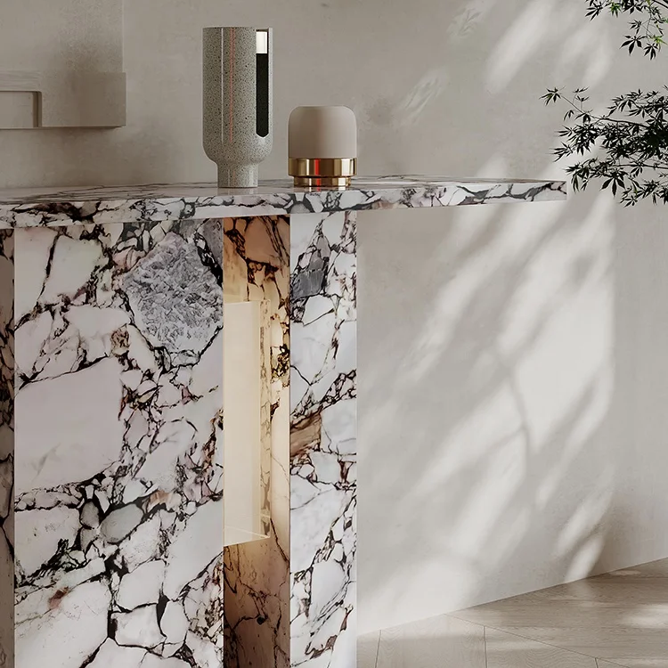 luxury living room furniture wall console table natural marble design home decorative console table