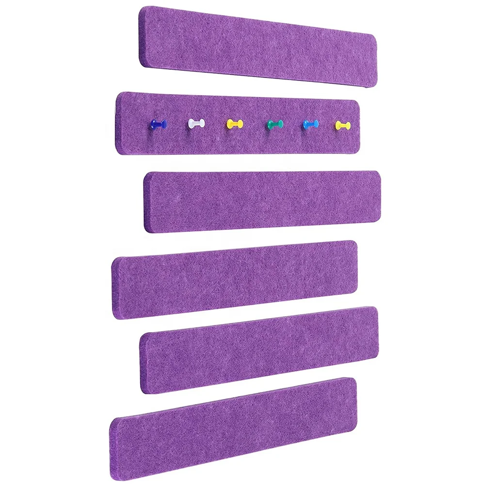 
Supplier self-adhesive felt bulletin board bar strip pin board bar for coffee shop 