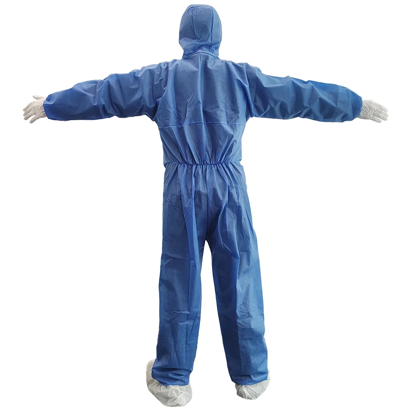 Custom OEM Working Uniform Industrial Labor PPE Chemical Protective Clothing Breathable Safety Suit Non Woven Coverall For Men