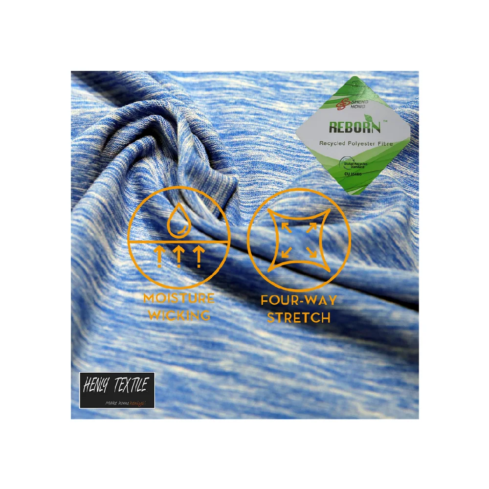 Biodegradable Knitted PEACHED Fabric Recycle Fabric for Casual Clothing 46%RECYCLED Polyester 46%POLYESTER 8%SPANDEX 140GSM