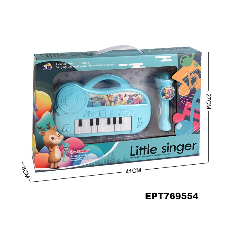 EPT Girl Gifts Battery Operated Toy Gaming Mini Keyboard Musical Instrument Piano With Microphone For Kids Toddlers 1-3 Year Old