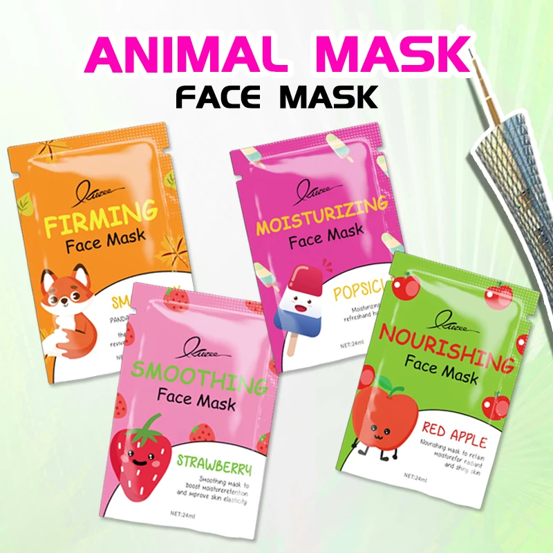 Private Label Tiger Animal Facial Mask Deep Moisturizing Sheet Mask Oil Control Brighten Skin Mask for All Skin