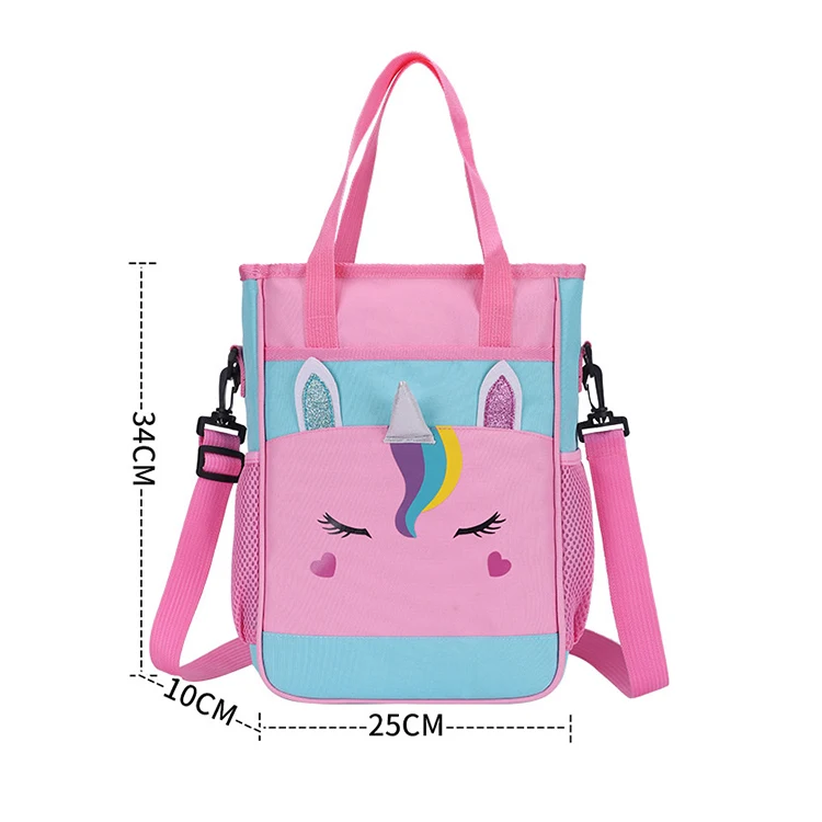 2021Customize logo anime unicorn girls handbag bags backpacks school college