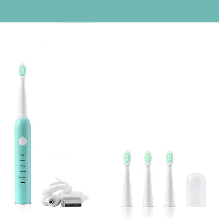 New Design With Different Brush Heads Automatic Sonic Electric Toothbrush Facial Cleansing Brush