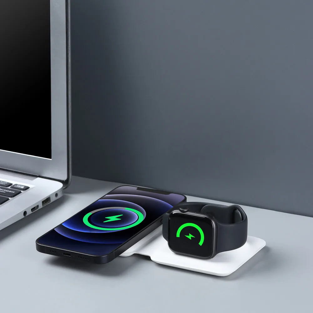 15 Вт, складное Беспроводное зарядное устройство для iPhone 12 серии, для Airpods 2 в 1, беспроводные зарядные устройства
