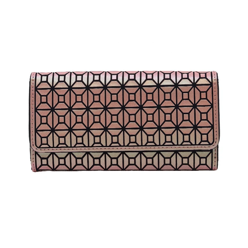 Wholesale New Design Wallets Ladies Fashion Wallet Design Purse Multi-card Slot Laser Geometric Wallet