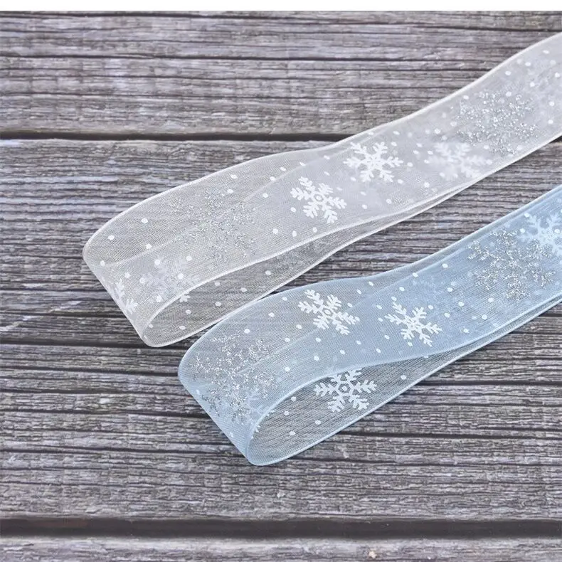 Christmas Ribbon New Fashion Organza Ribbon tulle for decoration or gift packing Ribbon tape for DIY