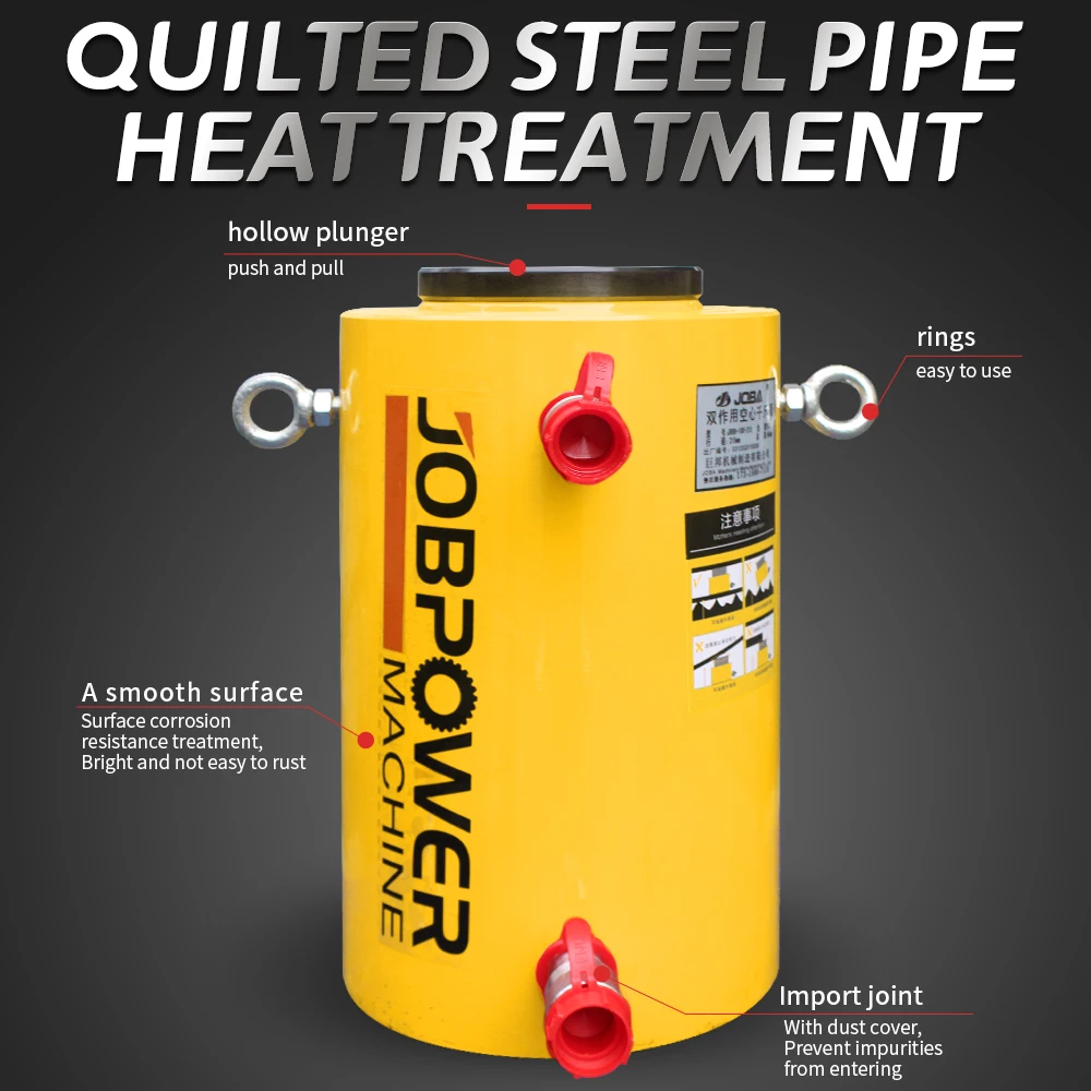 Single-acting Hydraulic Cylinders 100 Ton Hollow Hydraulic Jack