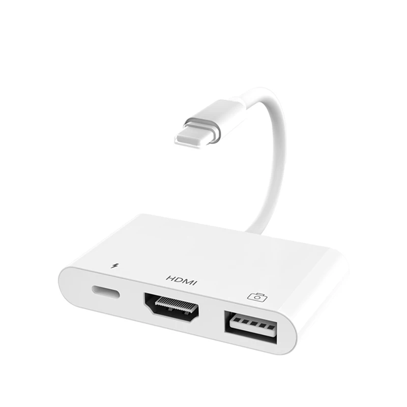 Для Apple USB 3 кардридер для камеры OTG освещение HDMI-совместимый 4K Цифровой AV адаптер для iPhone iPad