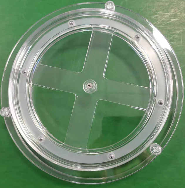 23.5cm 1-layer PET lazy Susan Kitchen Cosmetics Bathroom Storage Home 360 degree turntable