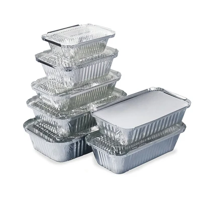 Tin foil box Disposable lunch Packing box Fast food takeout meal  Barbecue grilled fish can be heated aluminum foil meal
