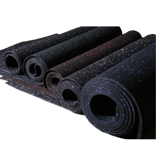 Anti-slip customised grey EPDM Gym Rubber Flooring Rolls Tiles Sports Equipments Rubber roll