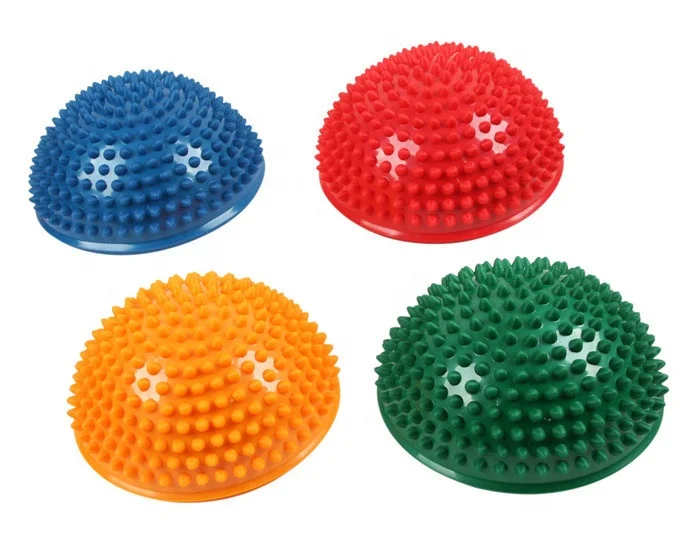 Manufacturers Sell Like Hot Cakes Type Inflatable Pvc Yoga Massage Ball Balance Half Sphere Durian Ball Foot Massage