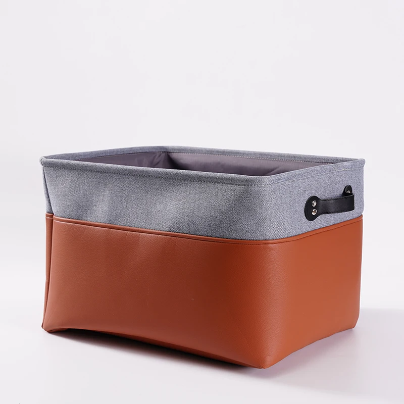 2022 New Fabric Storage Bin Basket Folding Laundry Basket With Handle