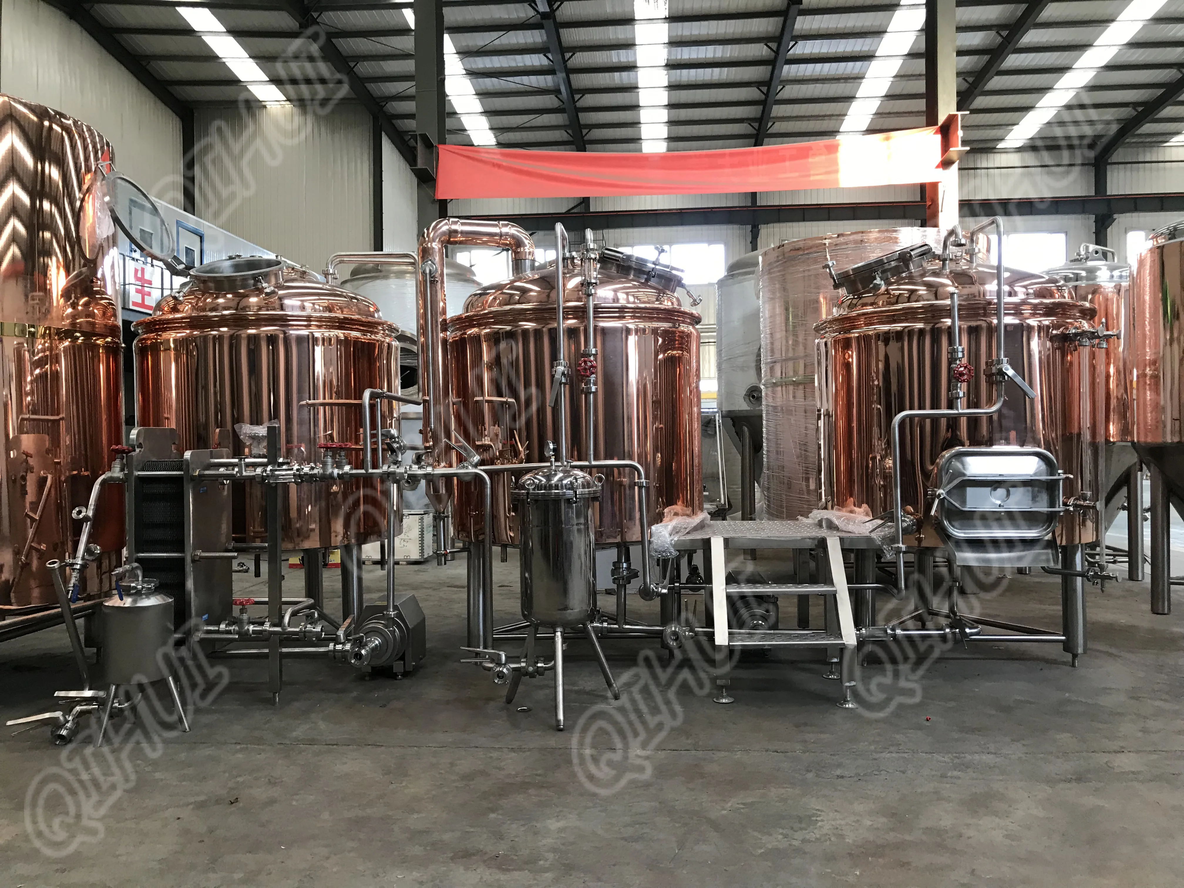 
5BBL Red Cooper Used Brewery Equipment For Sale 