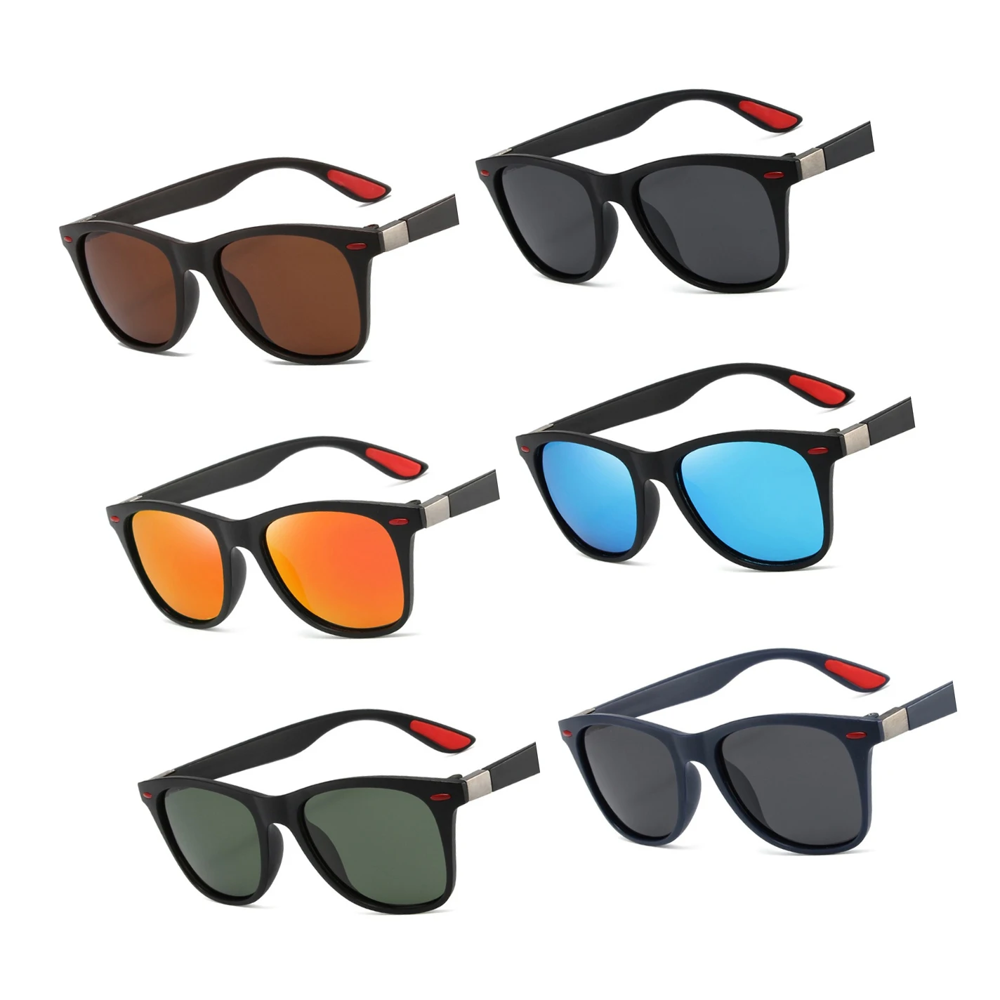 Custom Logo Fashion Square Plastic Frame Polarized Sunglasses Men Women High Quality Custom Logo Sun Glasses Men Women