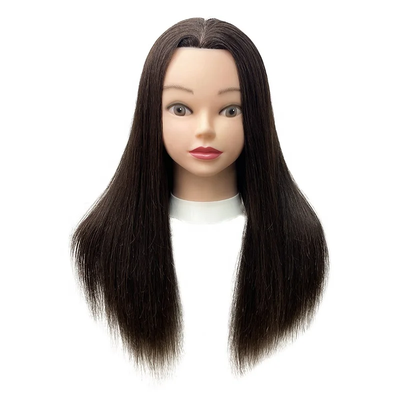 New style 100 human hair beauty hairdressing training heads hair dummy doll head for training practice mannequin head