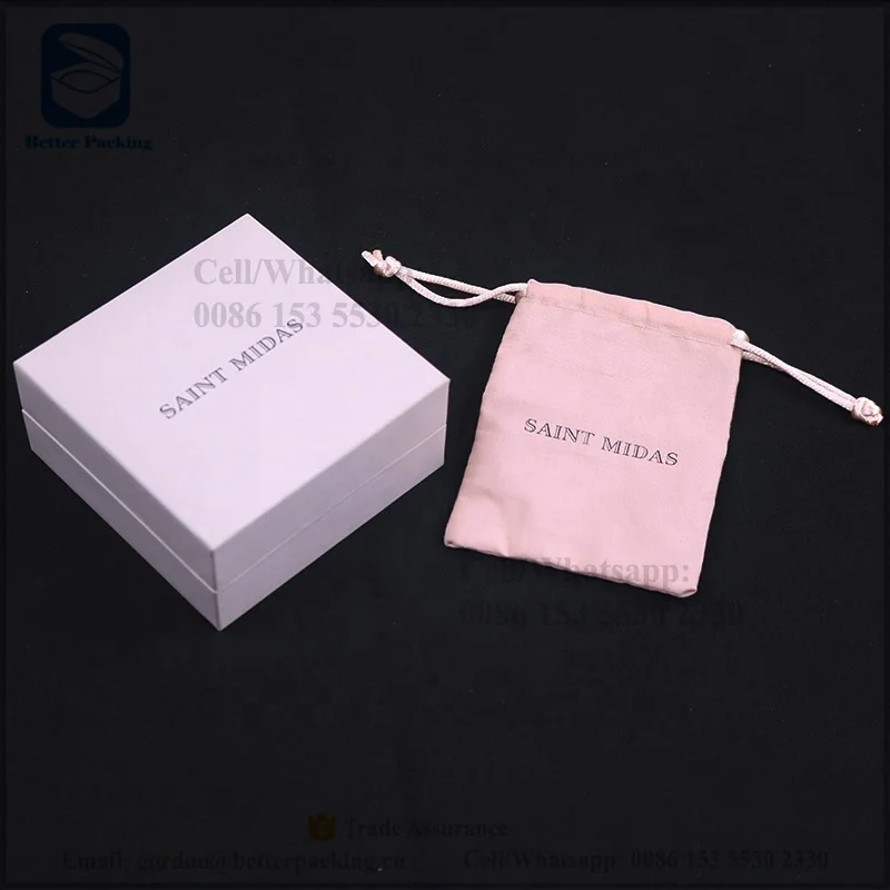 JBS703M factory customized grey smooth touching paper hinged black velvet earring chain necklace ring box jewelry