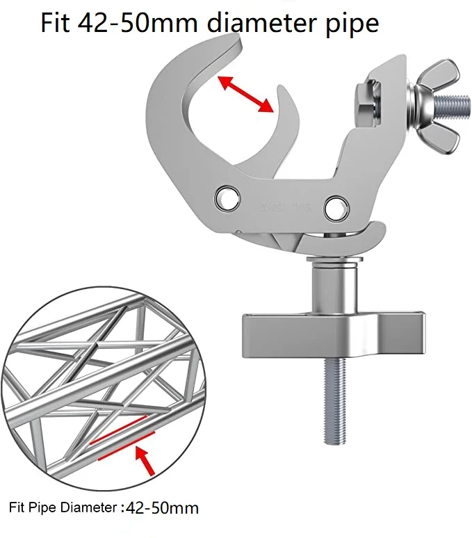 Pro Truss Clamp Heavy Duty 250Kg Stage Lighting Clamps For Moving Head Stage Lighting Fixtures