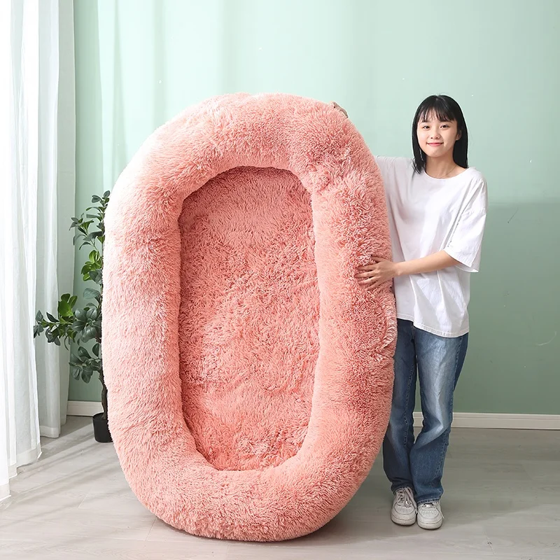 Hot selling products 2024 designer high quality dogs beds soft and comfortable dog bed with cover 6 colors plush bed for dogs