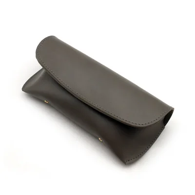 
2021 new PU leather glasses case Korea retro cute large sunglasses bag 
