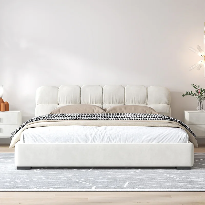 Wooden Bed Frame Modern Smart Master Furniture King Size Beds Platform Fabric Wholesale Cheap Luxury Luxurious Leather Pine