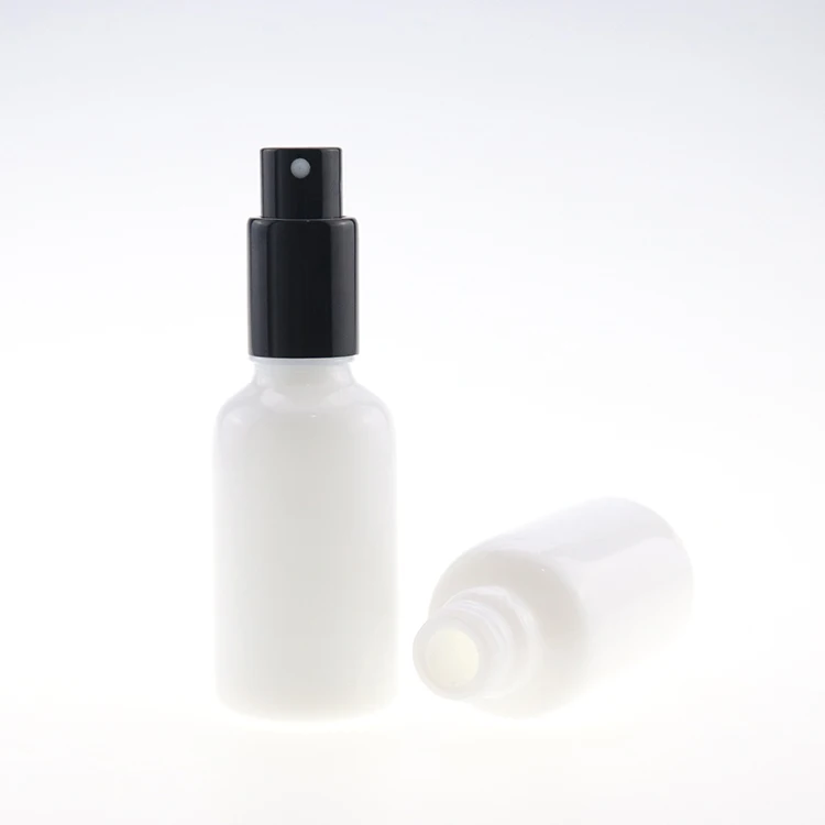 super september hot sale 30ml empty unique white porcelain perfume essential oil spray pump glass bottle for cosmetics