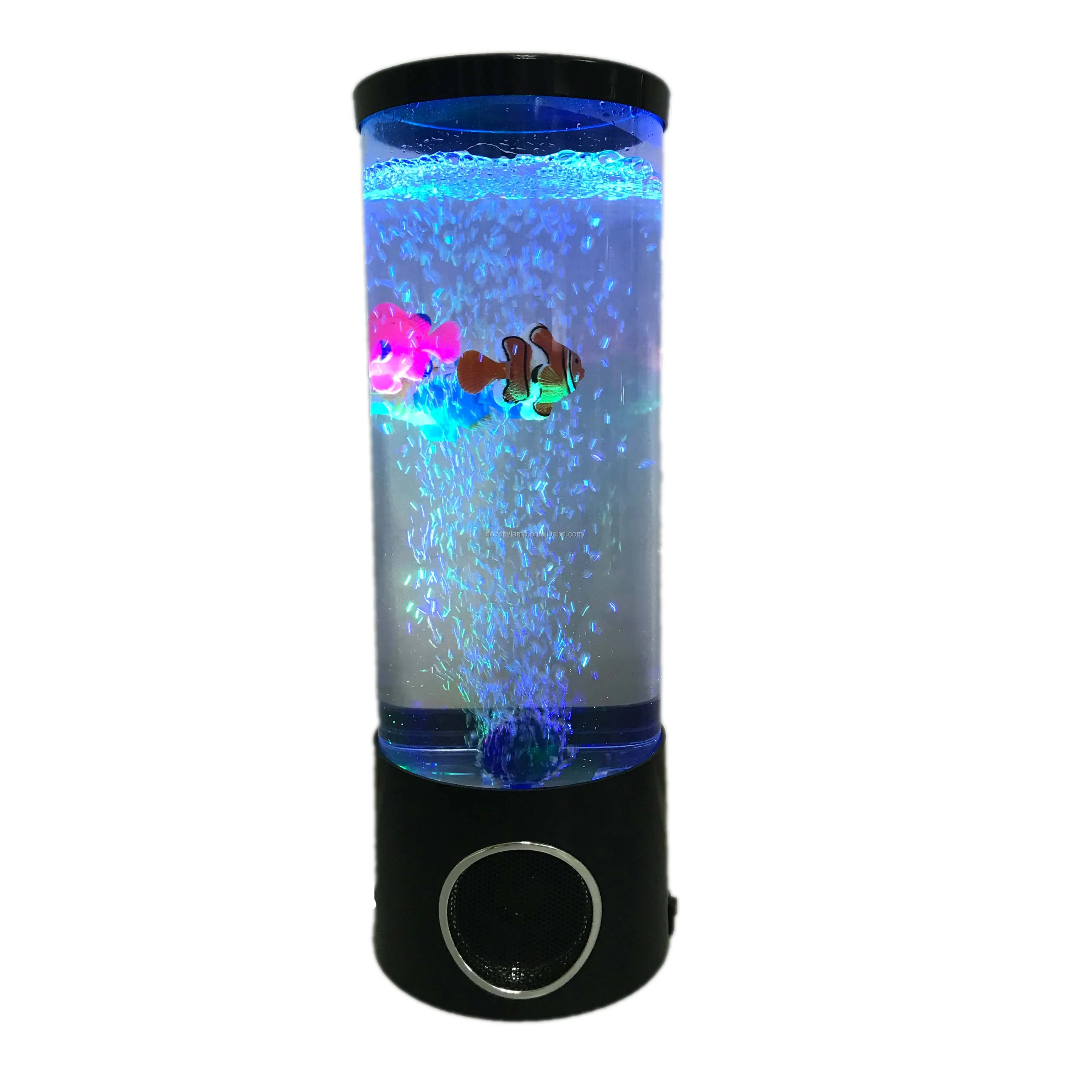Bubble Fish Lamp Speaker lava lamp Aquarium Relax Mood Nightlight Desktop Light Bubble Fish Tank Light