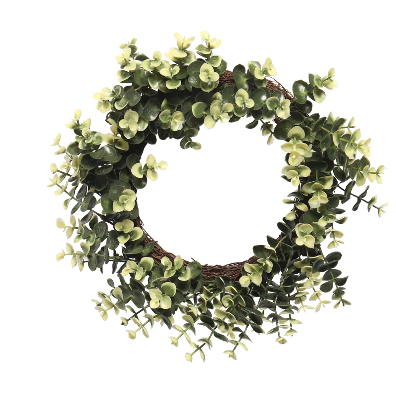 door hanging wall faux artificial green leaves boxwood wreath for window holiday wedding decoration