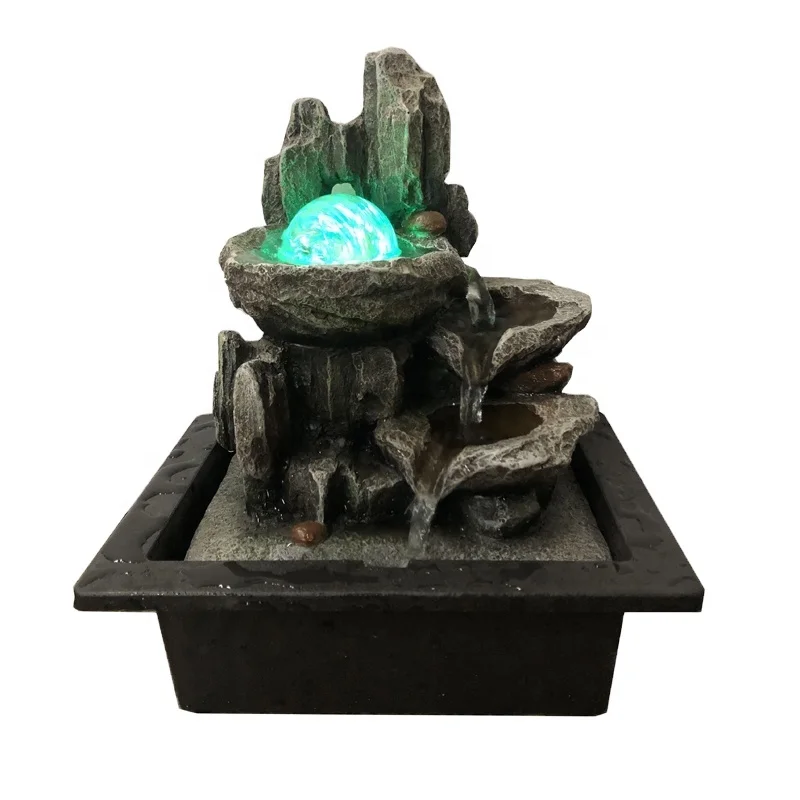 
Hot design Resin Crafts Tabletop indoor water fountain on sale 