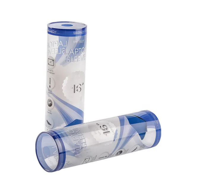 Custom tube box clear  cylinder box Plastic packaging