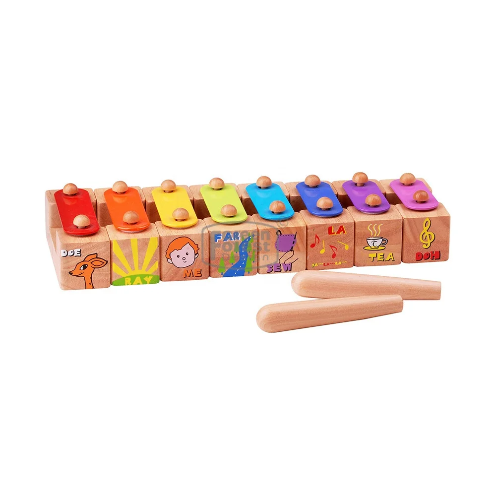 Natural and Classical Music Toy for Kids Learning Wooden Xylophone