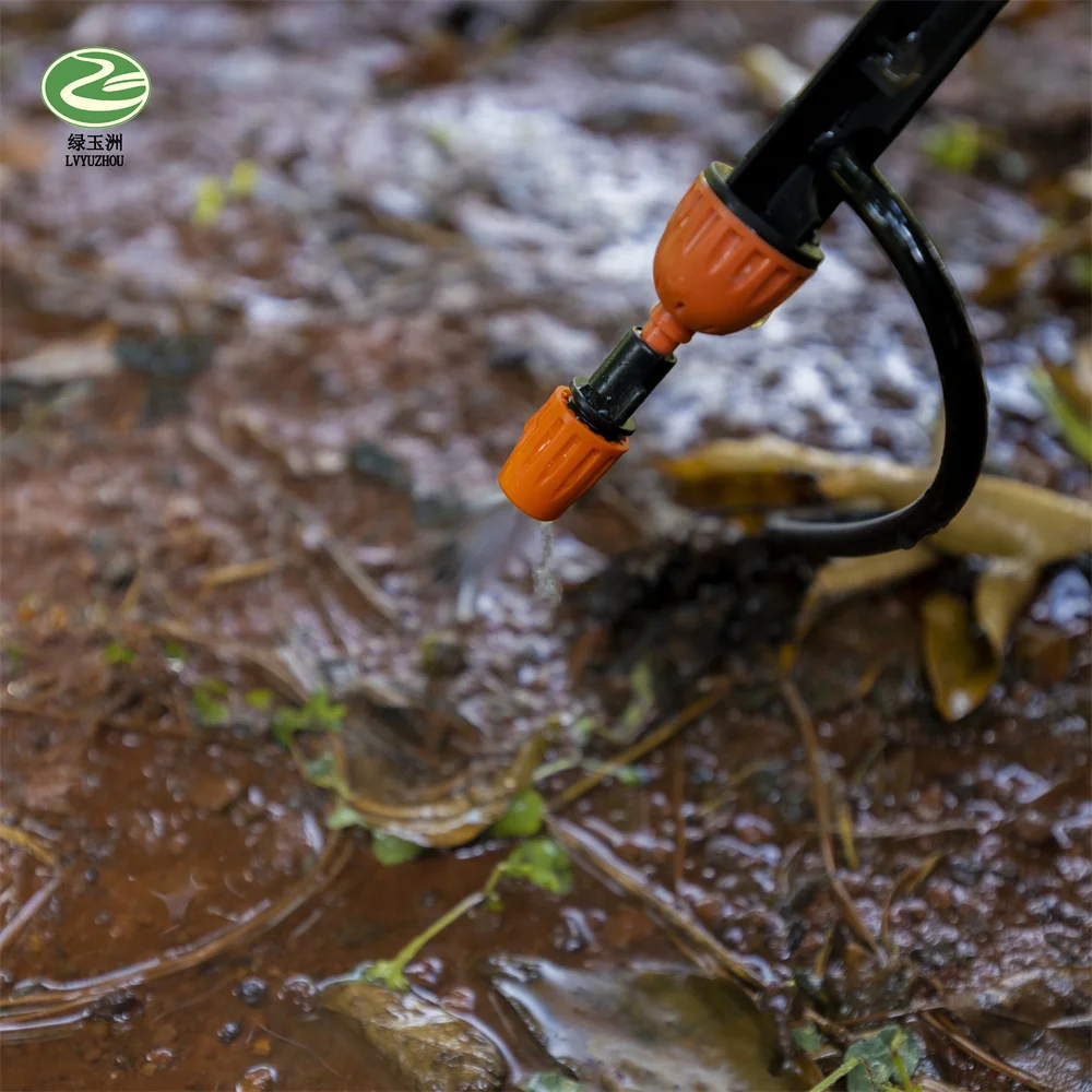 Wholesale Fiber Nozzles Adjustable Mist Sprinkler Micro Irrigation System With Stake  drip irrigation kit