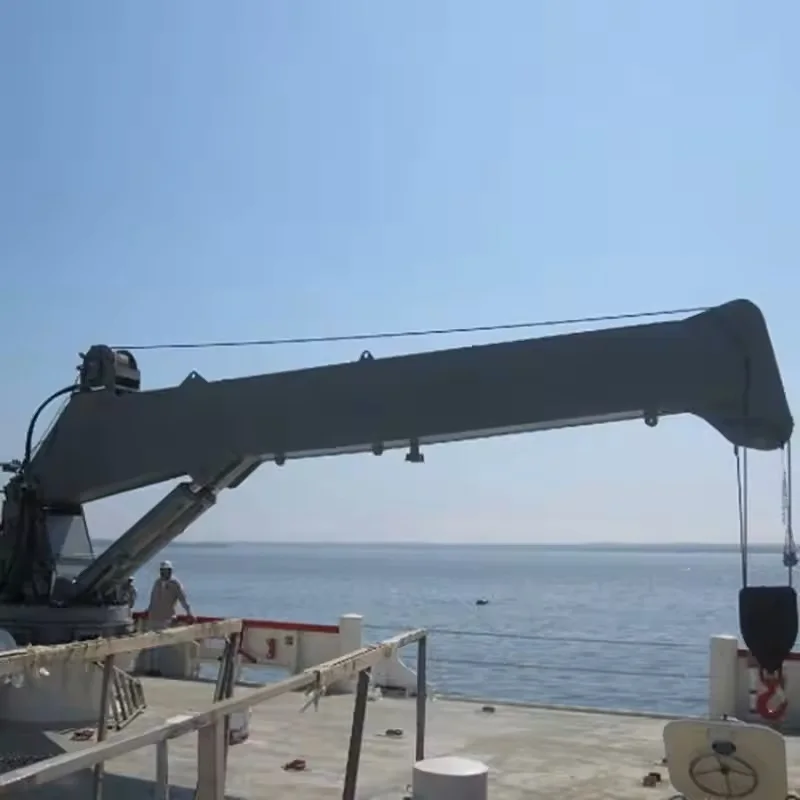 High Quality Hydraulic Telescopic Offshore Ship Crane Deck Telescopic Offshore Crane marine crane customized
