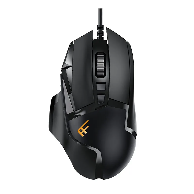 hot sale best ergonomic palm design, computer PUBG shooting game USB wired RGB backlit 10D key gaming mouse