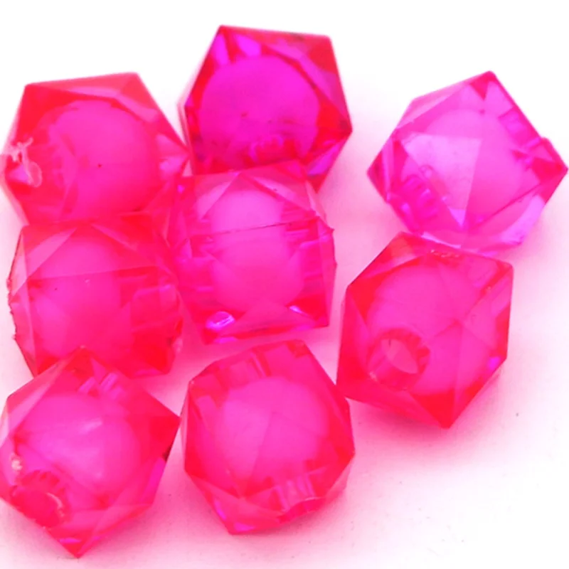 500g/bags Mixed Color Faceted Acrylic clear Beads Loose Beads for DIY Jewelry Making