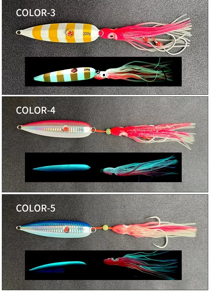 ABA 300g  PVC Skirts Fishing Marlin Tuna Trolling Lure metal jig