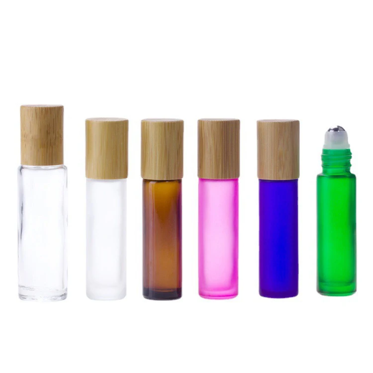 Empty refillable 5ml 10ml perfume essential oil cosmetic container deodorant frosted roll on bottle