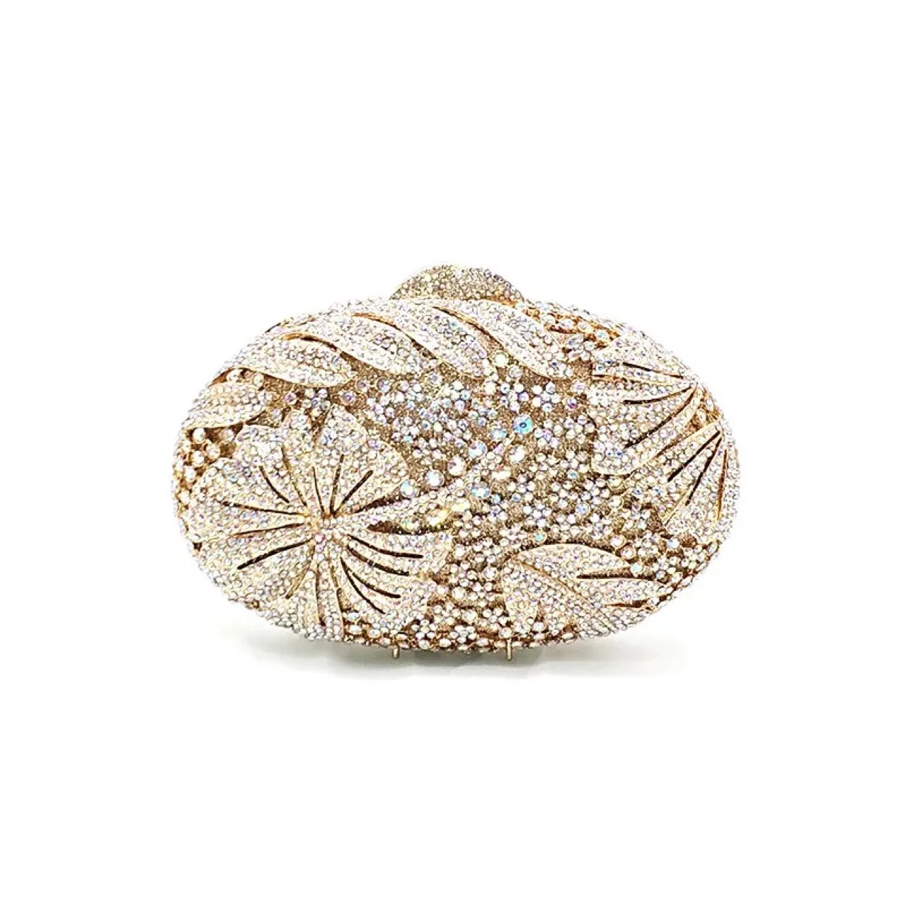 Gem Hand Bags For Women Diamonds Elegant Purses Oval Floral Diamond-encrusted Party Evening Clutches Bags