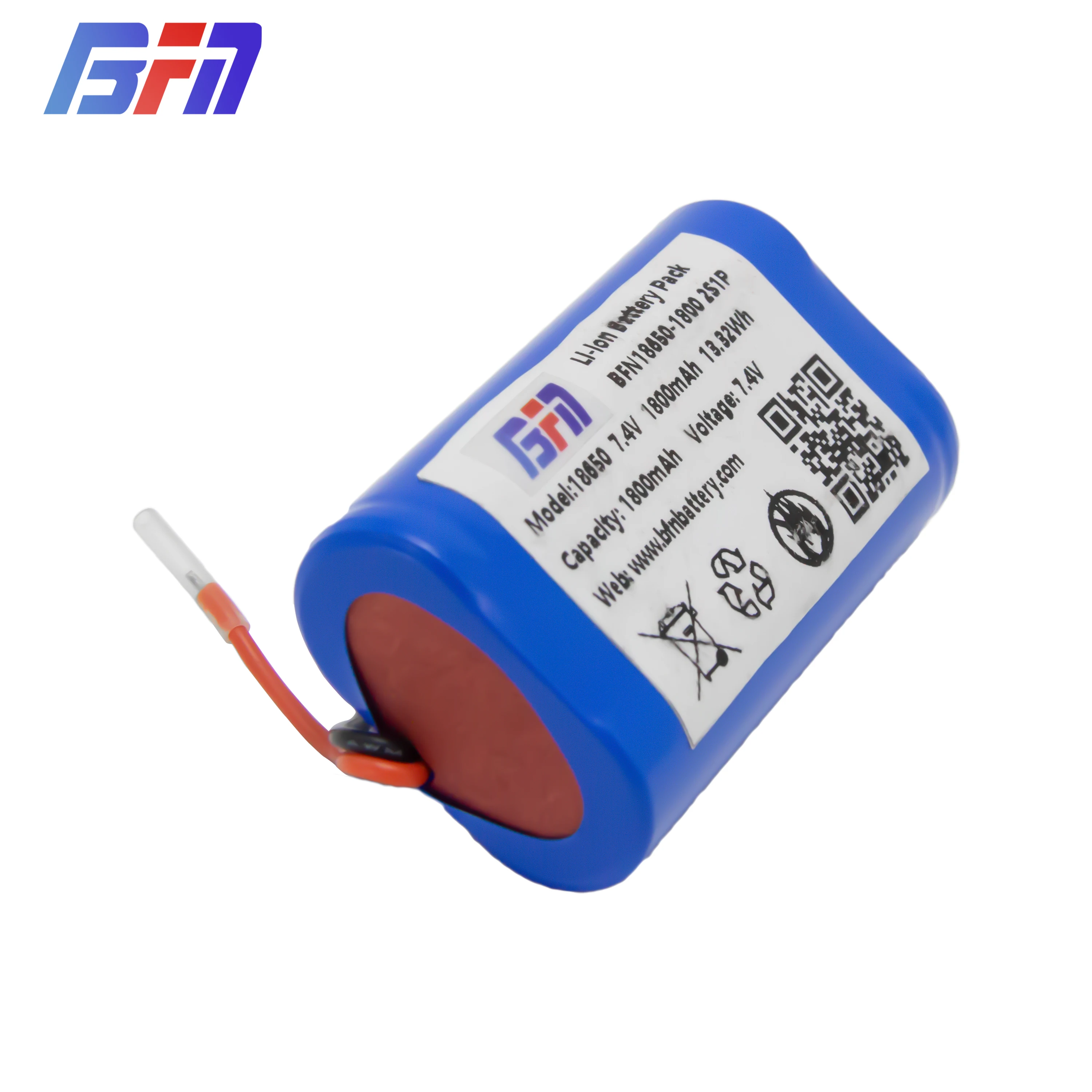 Factory price 7.4v 1800mah 18650 li ion battery packs
