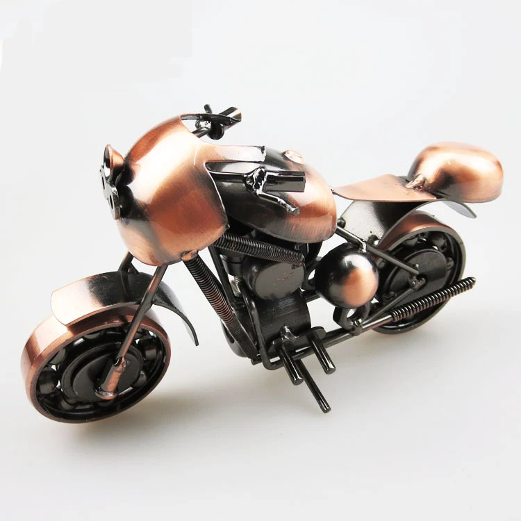Retro Iron Art Motorcycle Model Ornaments Art Nostalgia Collection Harley Motorcycle Figurines Sculpture for Home Decor