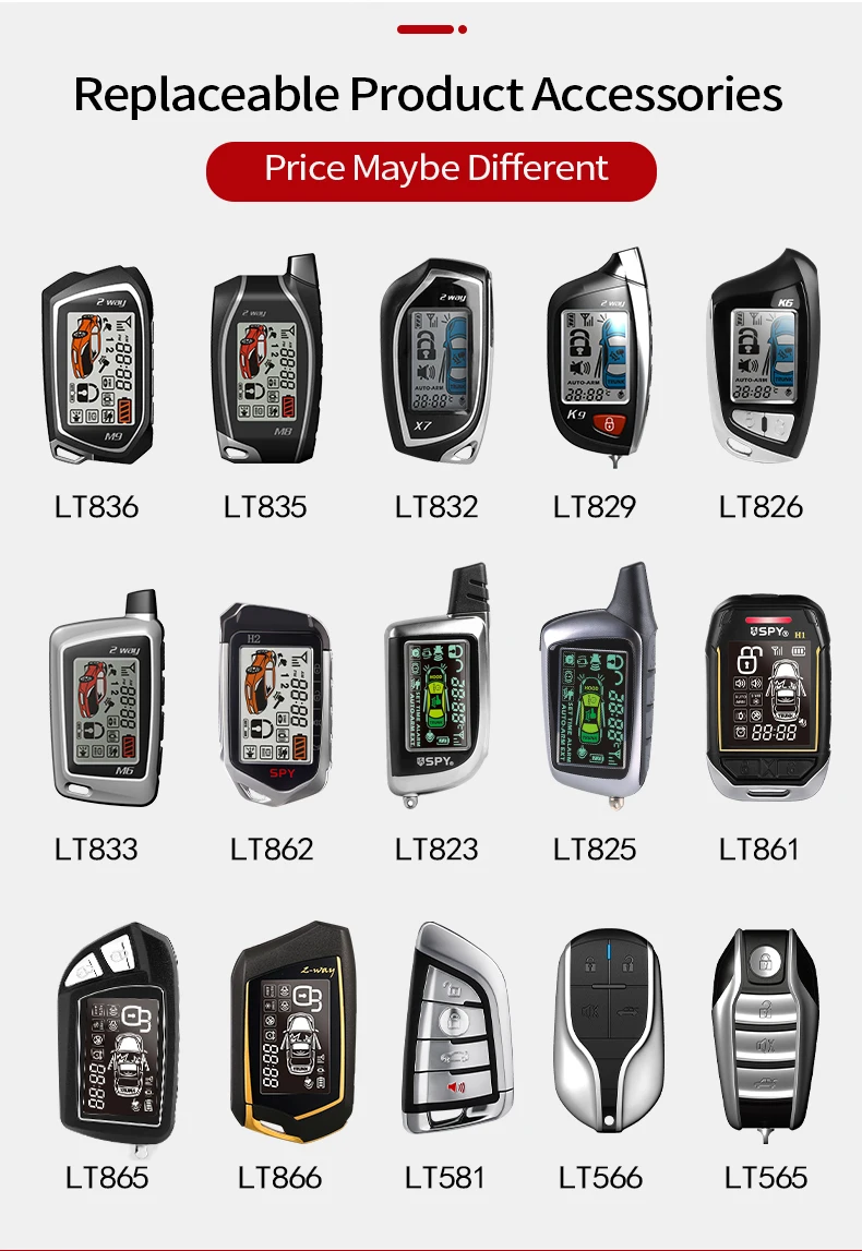 Sell Like Hot Cakes Remote Starter SPY Two  Way Car Alarm With 2 LCD Pagers Big Screen, accept OEM order