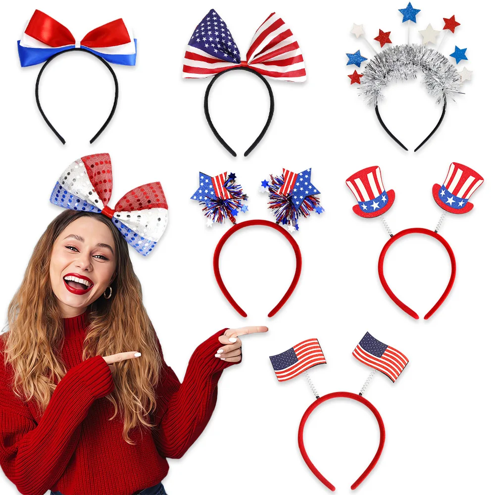 2024 New American Independence Day Party Decoration 4th of July Headband Adult Children Patriotic Parade Props