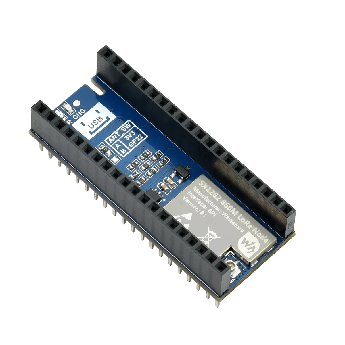 Waveshare  SX1262 LoRa Node Module for Raspberry Pi Pico, LoRaWAN, Choice Of Frequency Band
