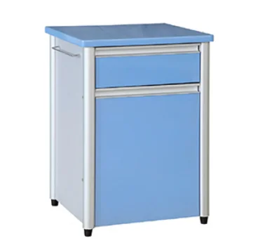 Hospital Patient room movable medical plastic hospital cupboard lockable bedside cabinet