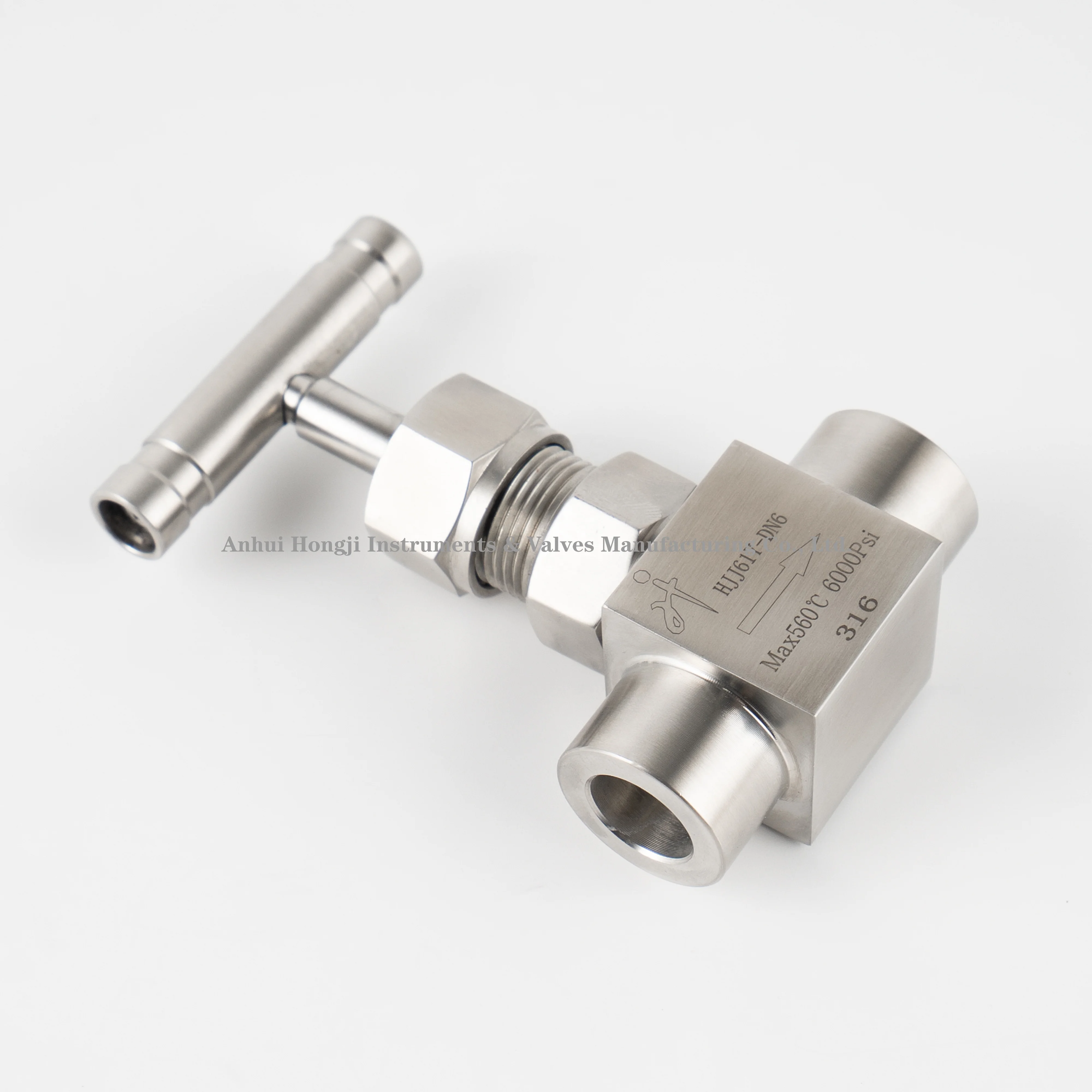 Stainless Steel 304L 316L Socket Weld Connetions 1/2 In High Pressure Swagelok Needle Valve
