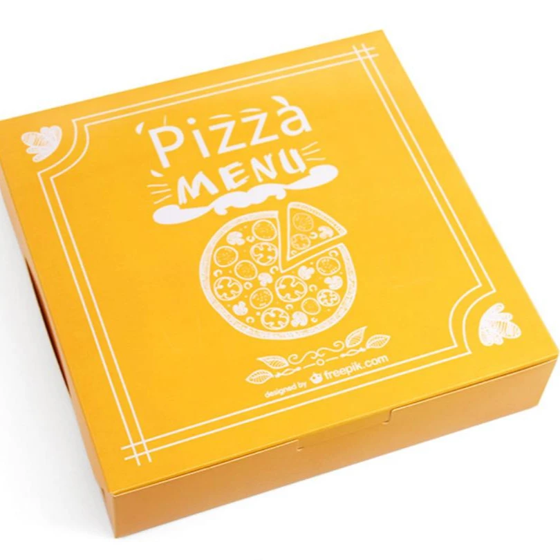 Food Grade Corrugated Paper Custom Printing Size Pizza Design Cardboard Carton Pizza Box