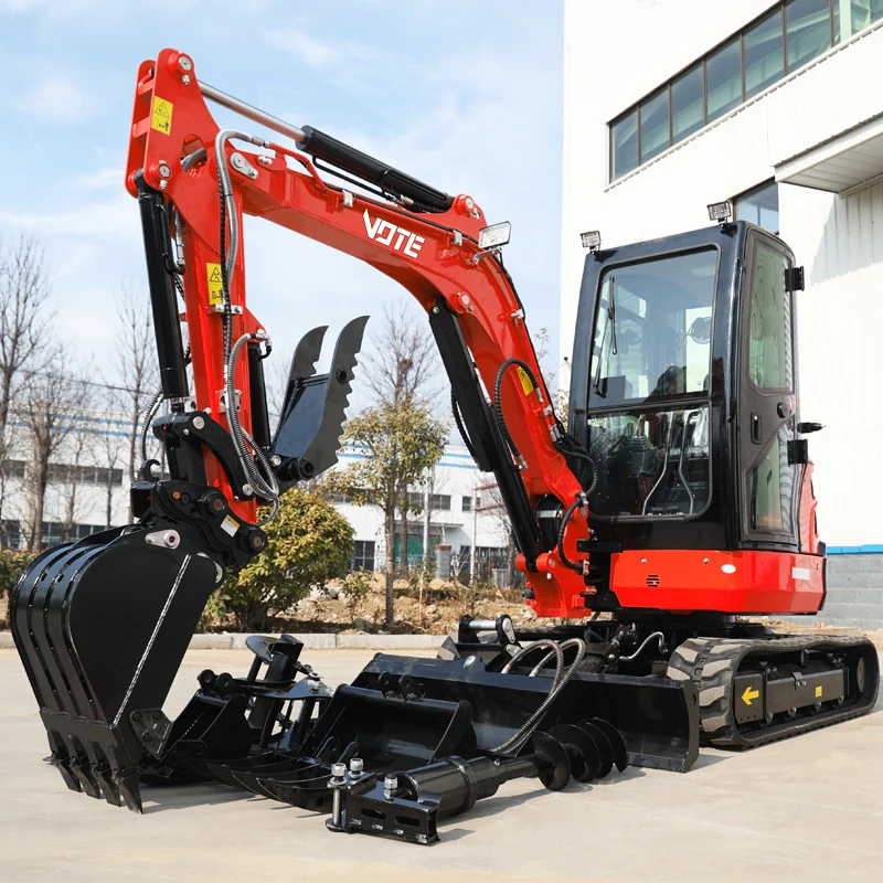 FREE SHIPPING Mini Excavator 3.5 Ton EPA Farm New Crawler Digger Mini Bagger Kubota Engine Excavators 1 Ton Machine Price