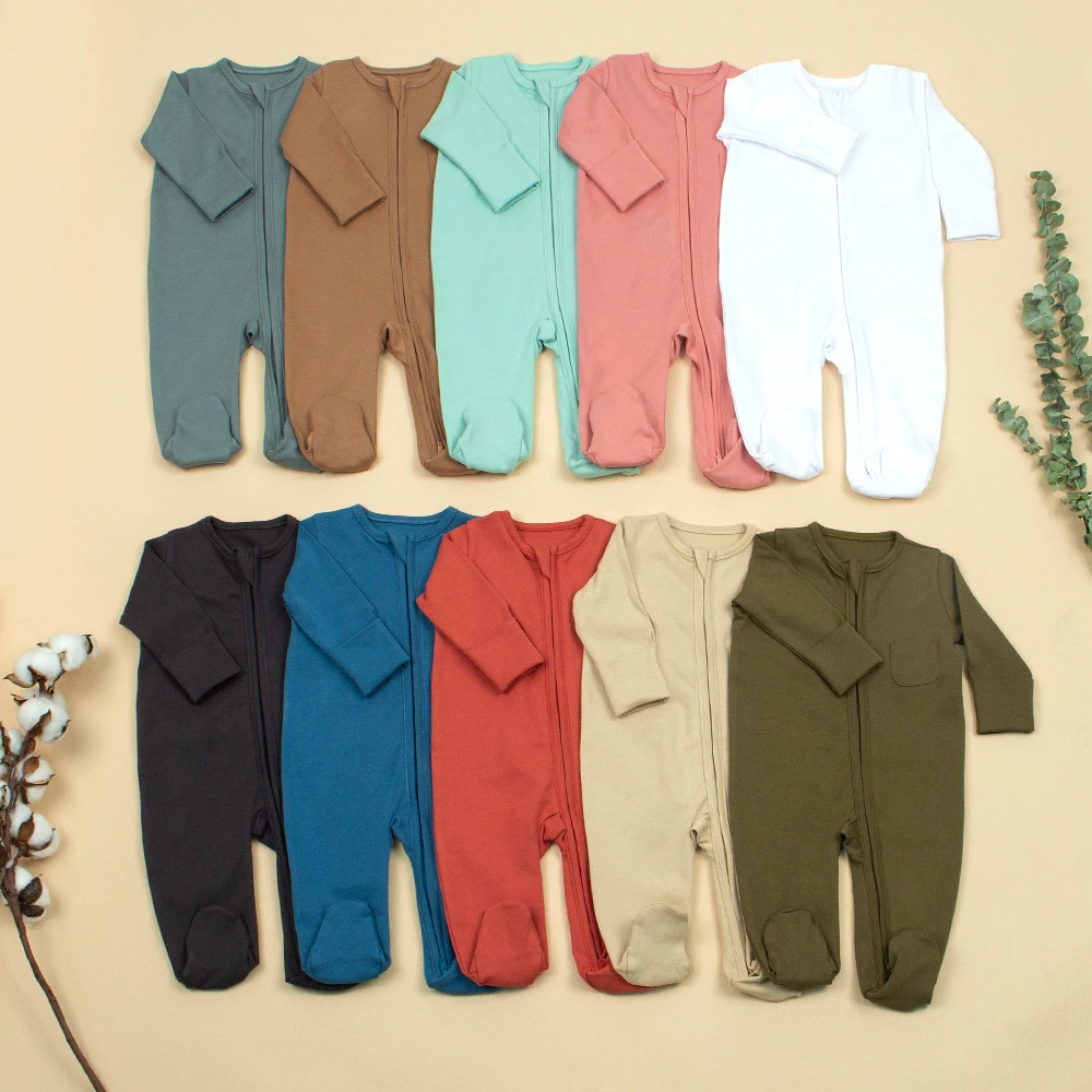 Organic Cotton Clothing Manufacturers Wholesale Newborn Jumpsuit Baby Clothes Boy 0-3 Months Kids Pajamas